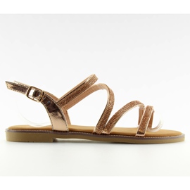 Sandaler med pink cubic zirconias K952 Champagne lyserød