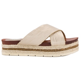 Gyldne flip-flops espadriller gylden
