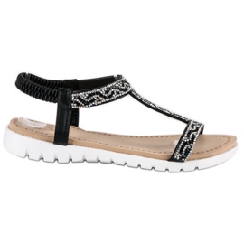 Juliet Komfortable elastiske sandaler sort