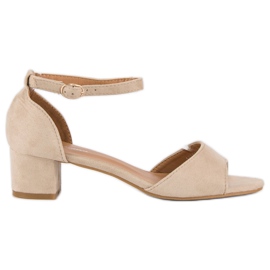 Via Giulia  Beige højhælede sandaler