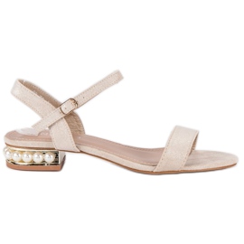 Nio Nio Beige sandaler med perler