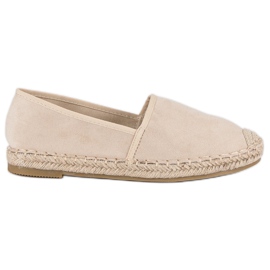 Sweet Shoes Beige ruskind espadriller