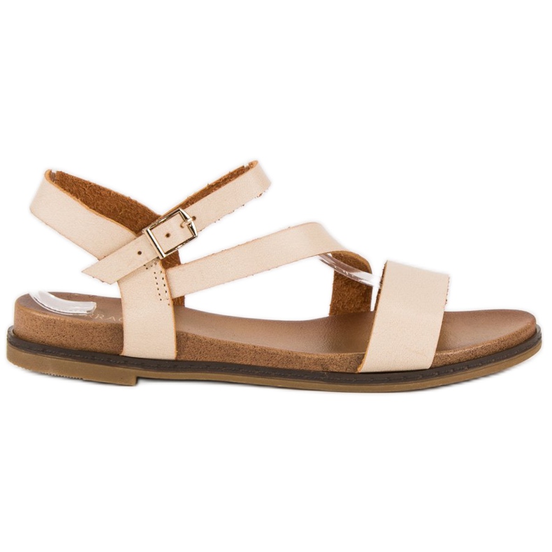 Komfortable flade sandaler brun