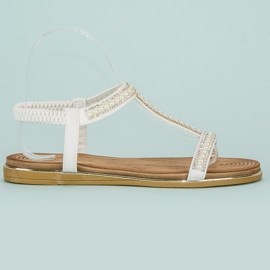 Juliet Hvide flade sandaler