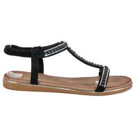 Juliet Sorte flade sandaler