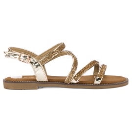 Sweet Shoes Gyldne damesandaler gylden
