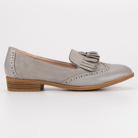 SDS Loafers med grå frynser