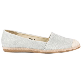Glitter espadriller grå