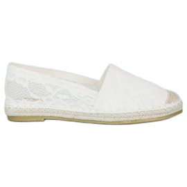 Seastar Hvide espadriller med blonder