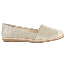 Glitter espadriller gul