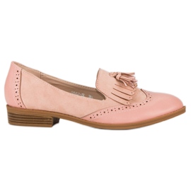 SDS Pink Loafers med frynser lyserød