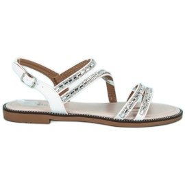 Nio Nio Stilfulde flade sandaler hvid