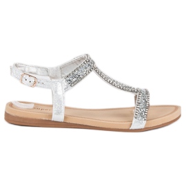 Super Me Elegante sandaler med spænde grå