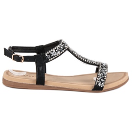 Super Me Elegante sandaler med spænde sort