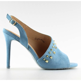 Sandaler højhælede asymmetriske blå GH-268 Blue