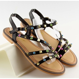 Sorte sandaler med nitter LS-6029 sort