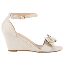 L. Lux. Shoes Stilfulde kilesandaler brun