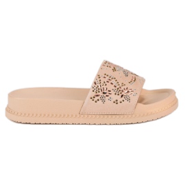 Kvindelige flip-flops brun