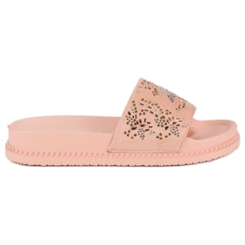 Kvindelige flip-flops lyserød