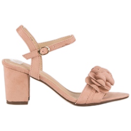 Top Shoes Pink sandaler på en stolpe lyserød