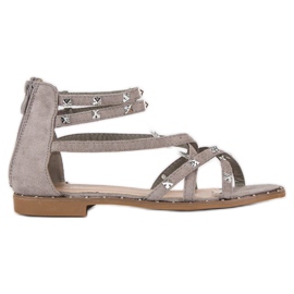 Bello Star Sandaler med lynlås grå