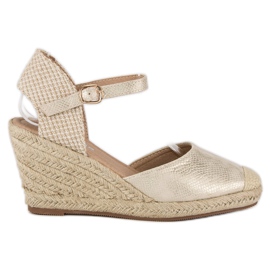 Nio Nio Wedge espadrilles sandaler brun gul