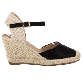 Nio Nio Wedge espadrilles sandaler sort brun