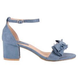 Top Shoes Blå højhælede sandaler