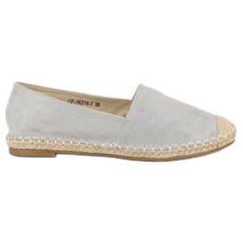 Best Shoes Grå ruskind espadriller