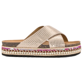 Sergio Todzi Flip-flops med etnisk print gul