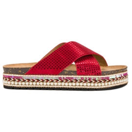 Sergio Todzi Flip-flops med etnisk print rød