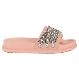 Lyserøde flip -flops