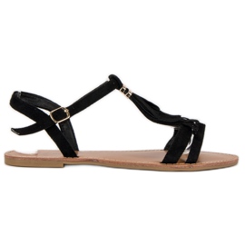 Abloom Sandaler med frynser sort