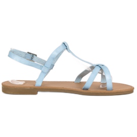 Ideal Shoes Lyseblå sandaler