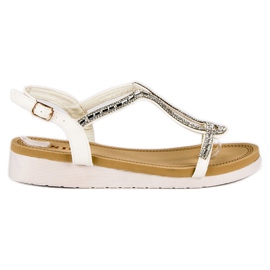 SDS Komfortable flade sandaler hvid