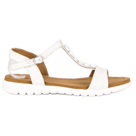 Via Giulia  Hvide flade sandaler