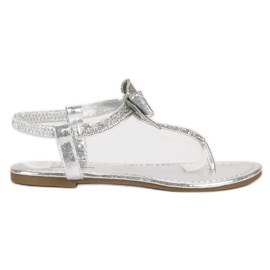 Abloom Flip-flops med elastik grå