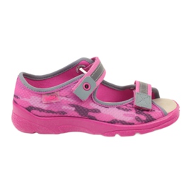 Sandaler, velcro hjemmesko Befado 969y112 grå lyserød