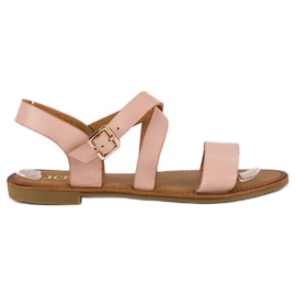 Licean Pink sandaler med spænde brun