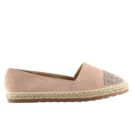 Pink espadriller til kvinder H8-102 Champagne lyserød