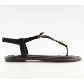Sorte damesandaler flip-flops 7537 sort