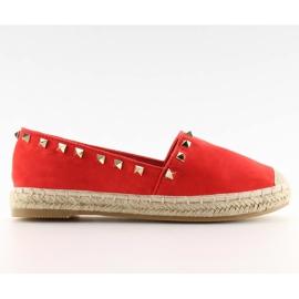 Espadriller med nitter rød BB12P rød