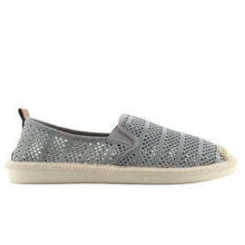 Grå mesh espadriller F01B Grå