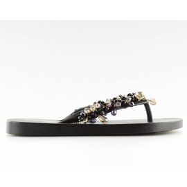 Flip flops med perler sort JH68 Black