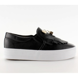 Fronterede slip-on sneakers A-25 Sort