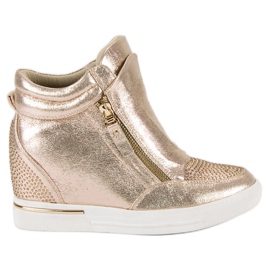 Stilfulde sneakers, sneakers gul flerfarvet
