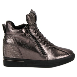 Grafit sneakers med lynlås flerfarvet