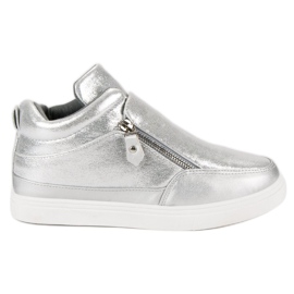 Lgm Sølv sneakers på en skyder grå