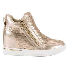 Sneakers med lynlås gul