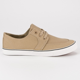 Beige bundne sneakers